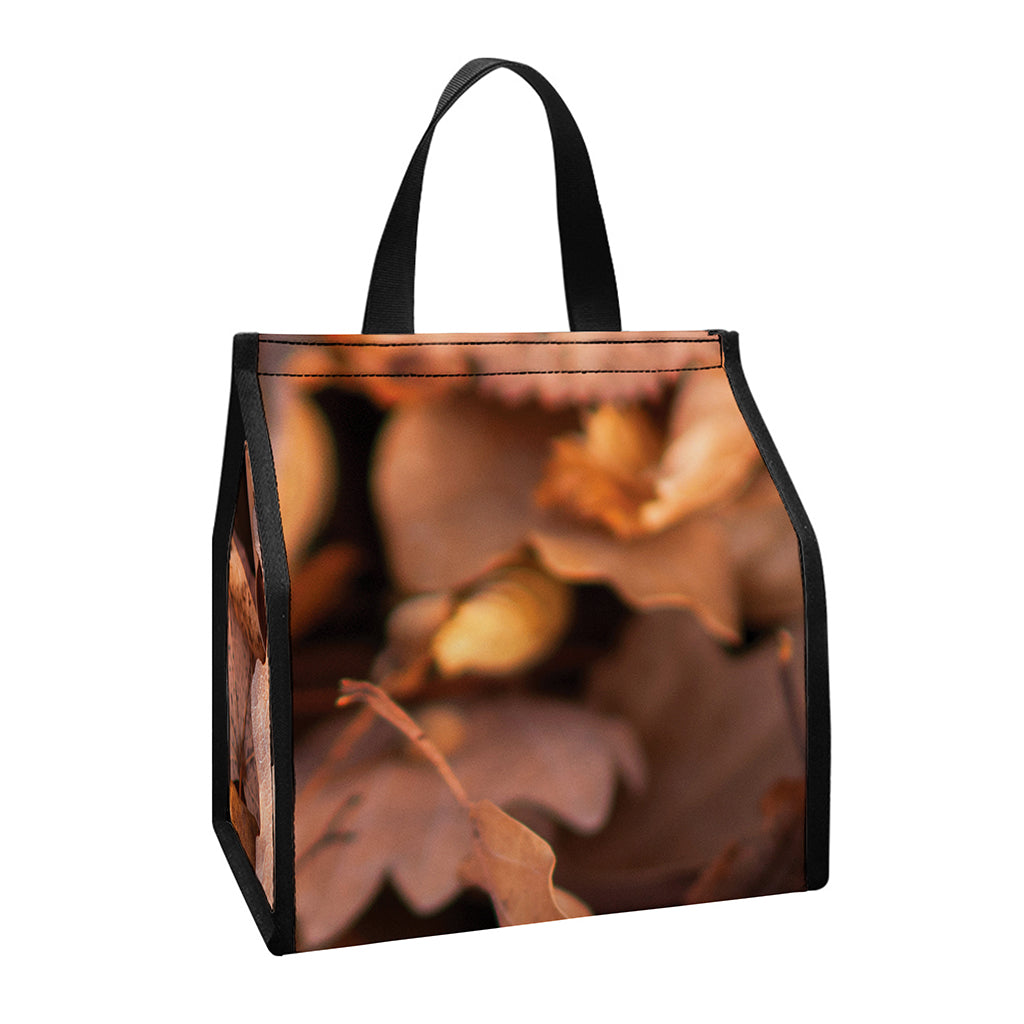 Autumn Oak leaf Print Insulated Lunch Tote