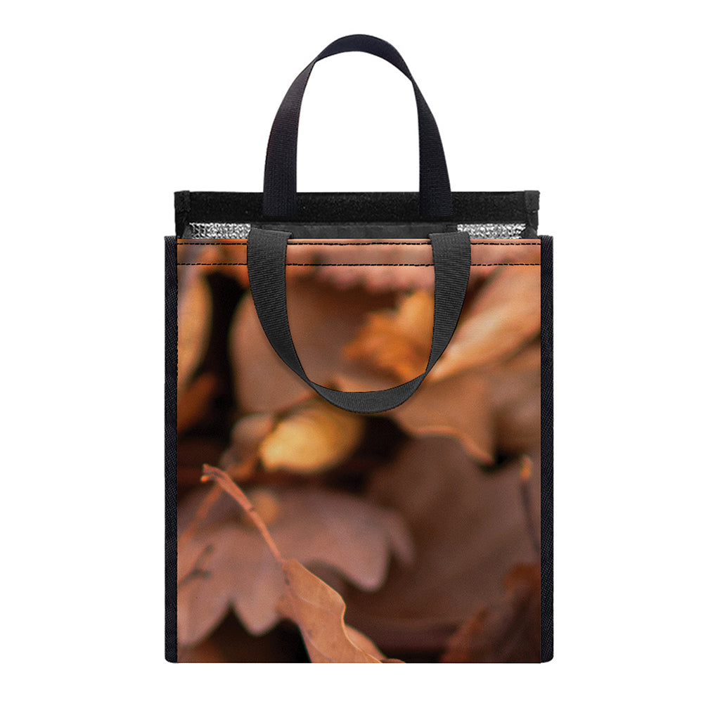Autumn Oak leaf Print Insulated Lunch Tote