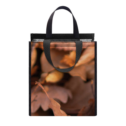 Autumn Oak leaf Print Insulated Lunch Tote