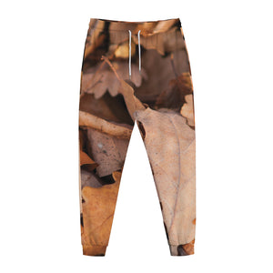 Autumn Oak leaf Print Jogger Pants