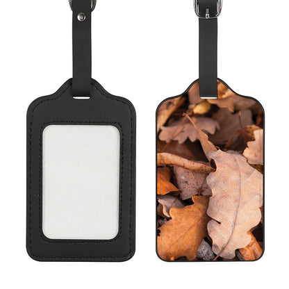 Autumn Oak leaf Print Luggage Tag