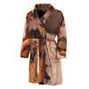 Autumn Oak leaf Print Men's Bathrobe