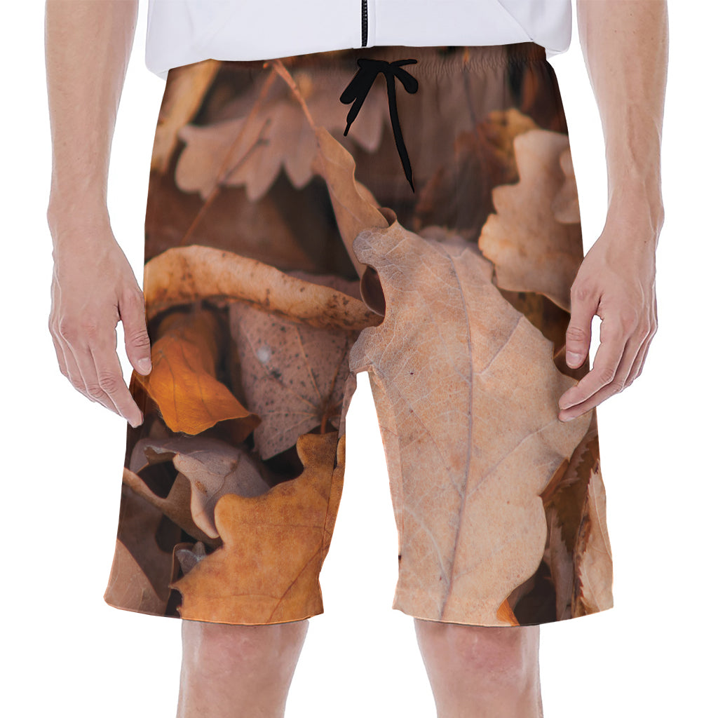 Autumn Oak leaf Print Men's Beach Shorts