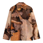 Autumn Oak leaf Print Men's Blazer