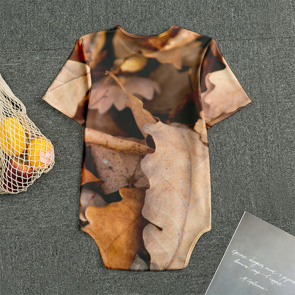 Autumn Oak leaf Print Men's Bodysuit