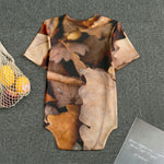 Autumn Oak leaf Print Men's Bodysuit