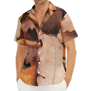 Autumn Oak leaf Print Men's Deep V-Neck Shirt