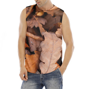 Autumn Oak leaf Print Men's Fitness Tank Top