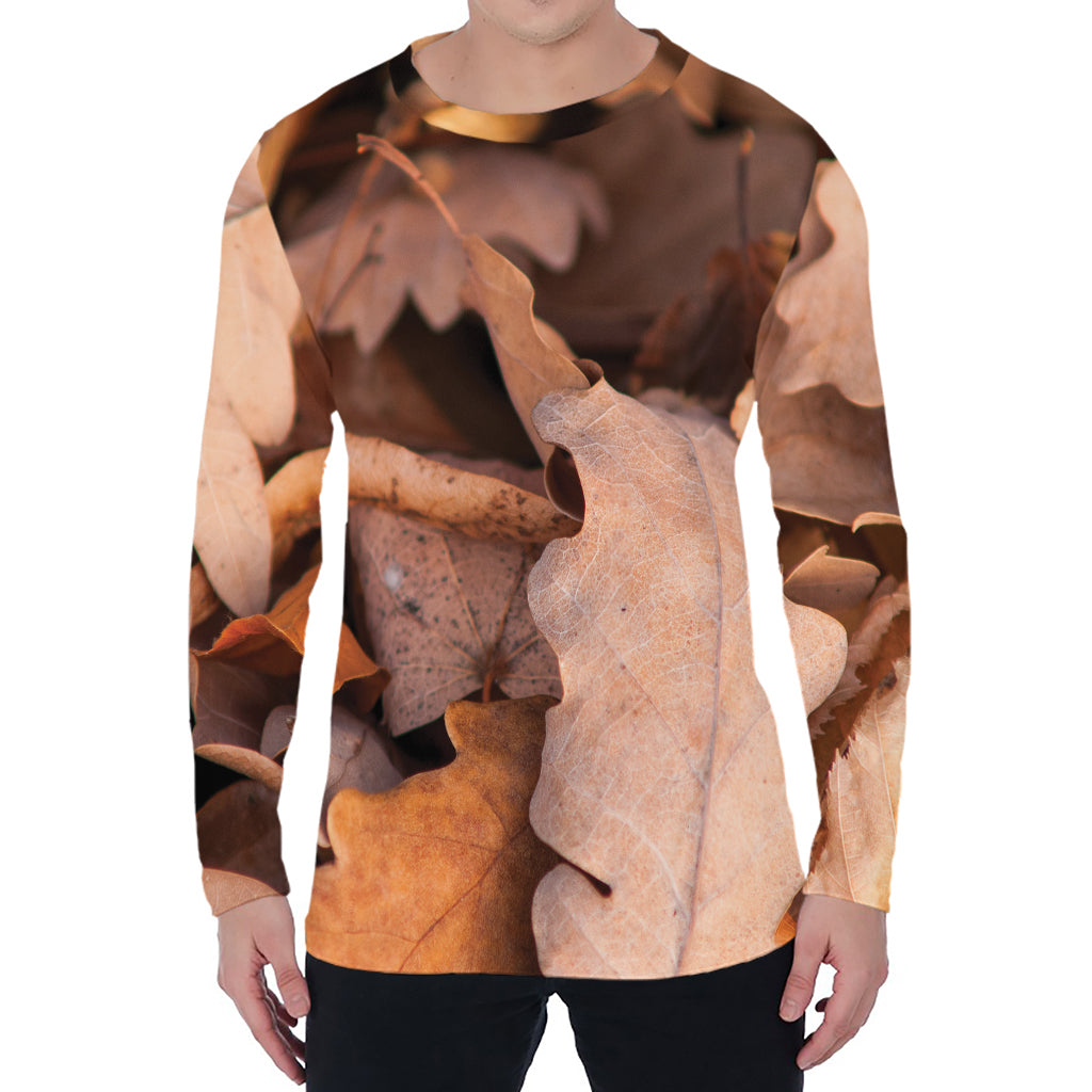 Autumn Oak leaf Print Men's Long Sleeve T-Shirt