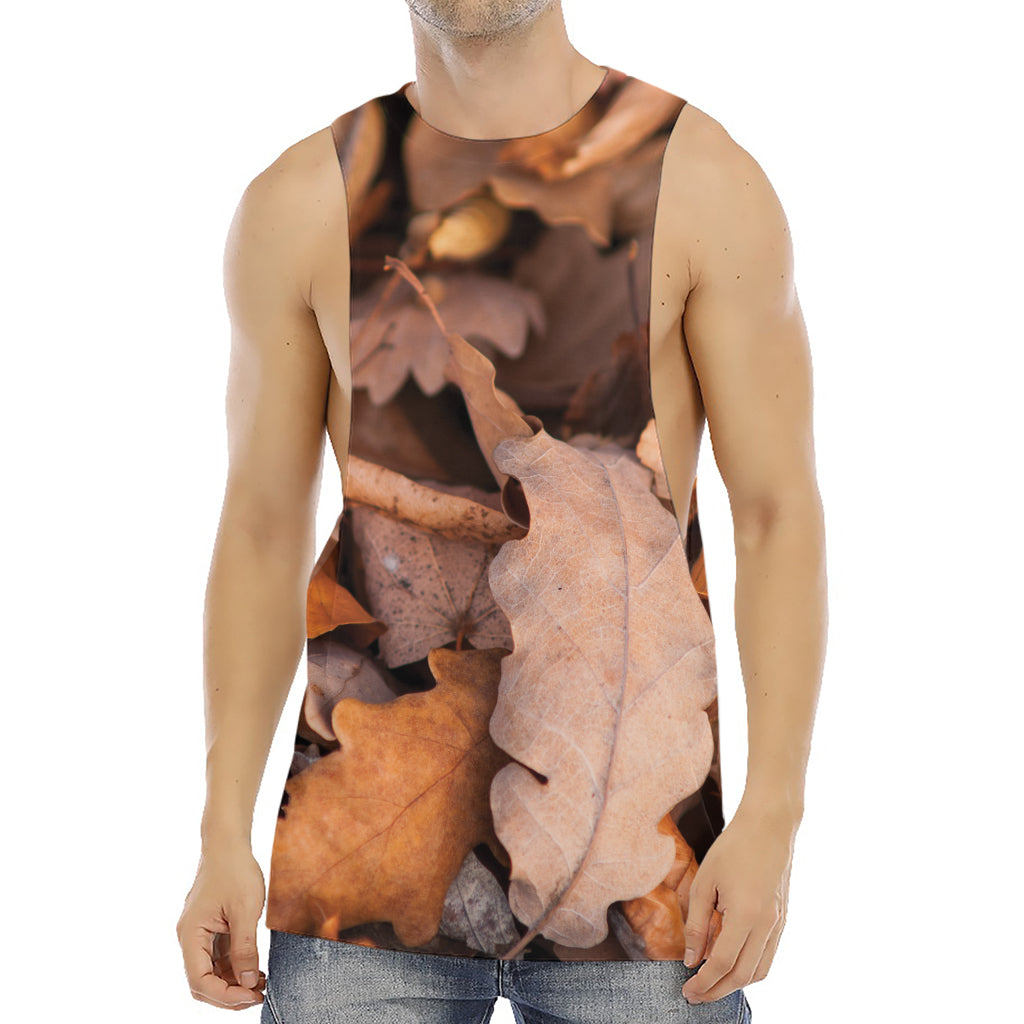 Autumn Oak leaf Print Men's Muscle Tank Top