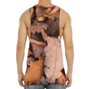 Autumn Oak leaf Print Men's Muscle Tank Top