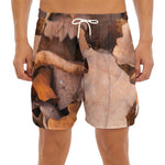 Autumn Oak leaf Print Men's Split Running Shorts