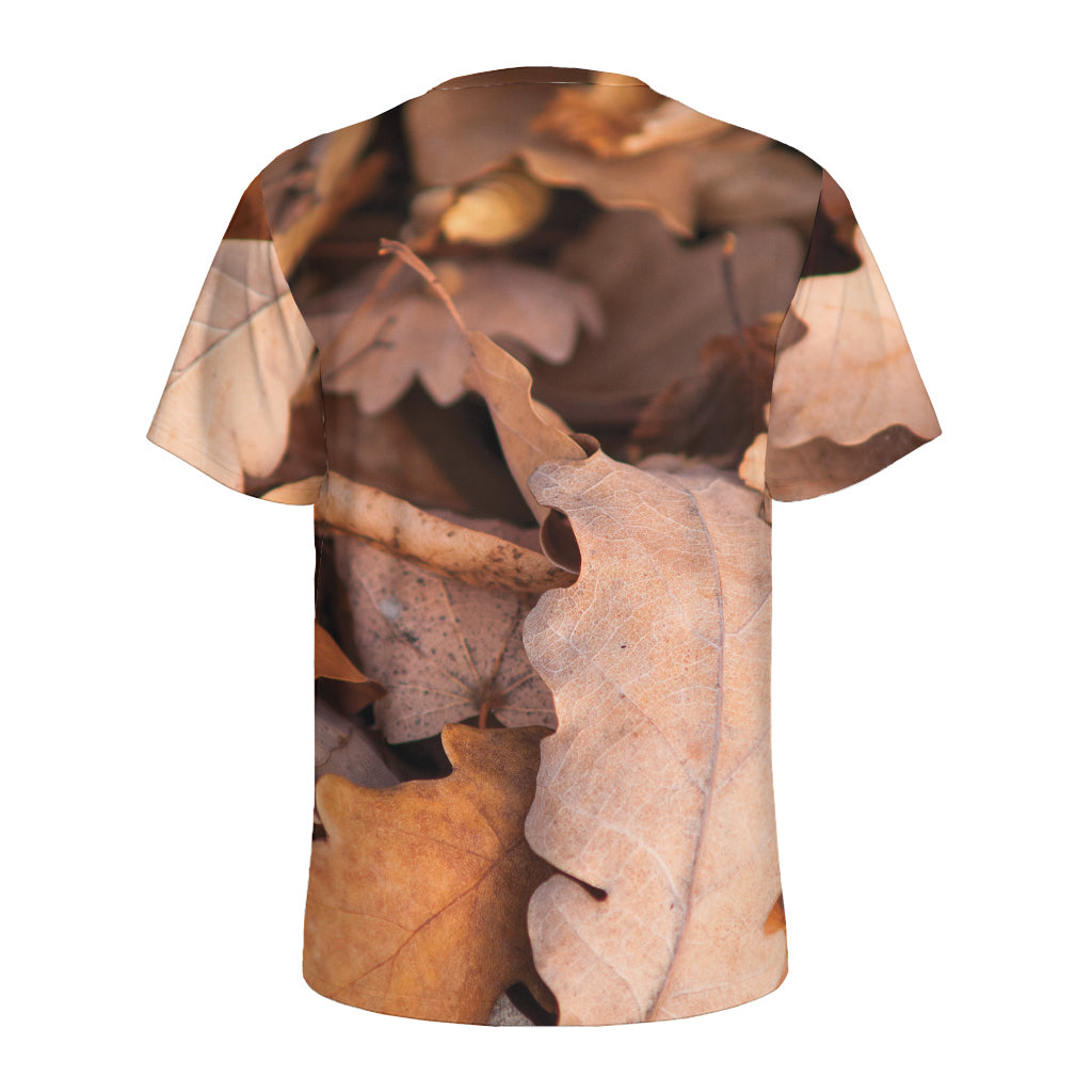 Autumn Oak leaf Print Men's Sports T-Shirt