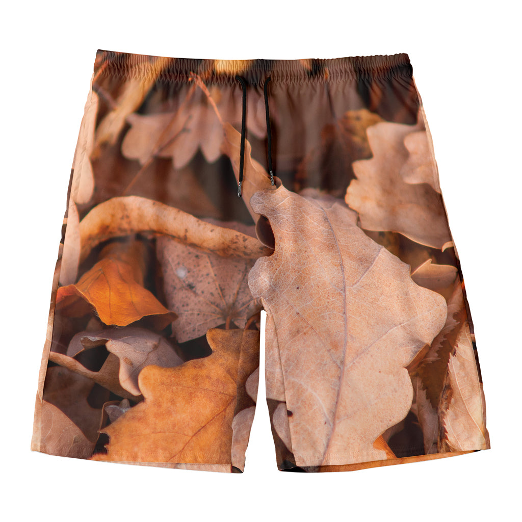 Autumn Oak leaf Print Men's Swim Trunks