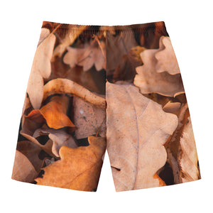 Autumn Oak leaf Print Men's Swim Trunks