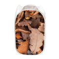 Autumn Oak leaf Print Mesh Laundry Hamper