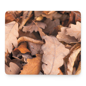 Autumn Oak leaf Print Mouse Pad