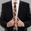 Autumn Oak leaf Print Necktie