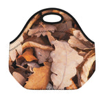 Autumn Oak leaf Print Neoprene Lunch Bag