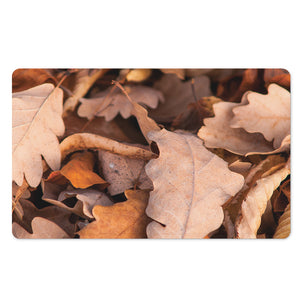 Autumn Oak leaf Print Polyester Doormat