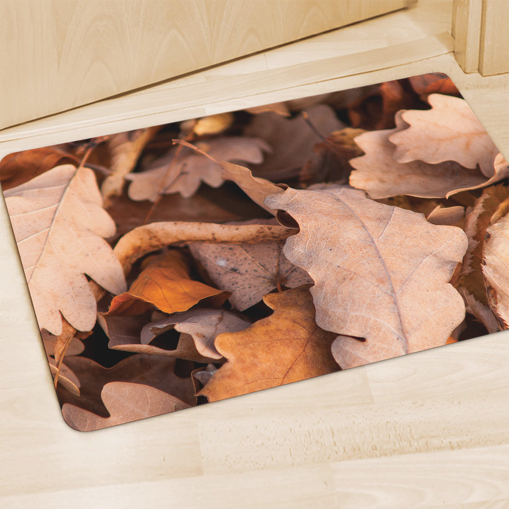 Autumn Oak leaf Print Polyester Doormat