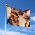 Autumn Oak leaf Print Polyester Flag