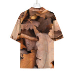 Autumn Oak leaf Print Rayon Hawaiian Shirt