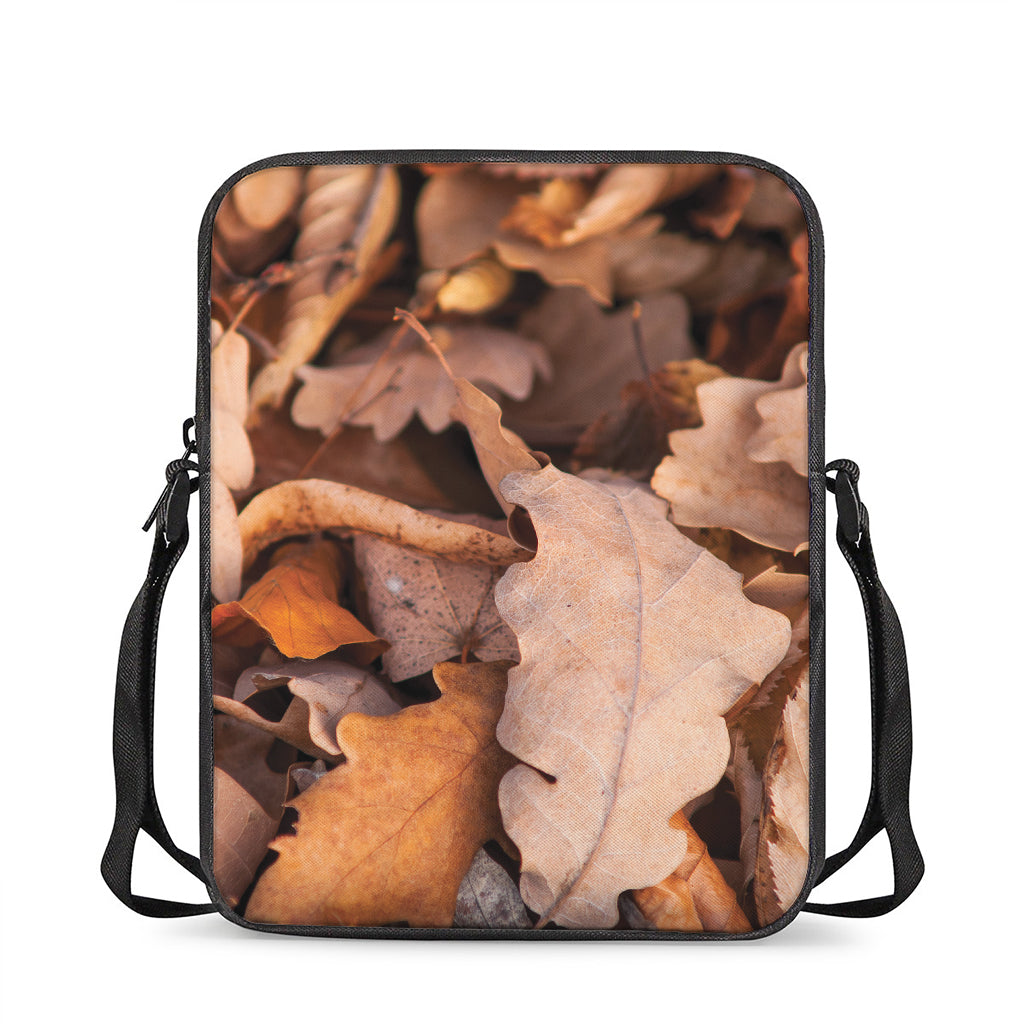 Autumn Oak leaf Print Rectangular Crossbody Bag