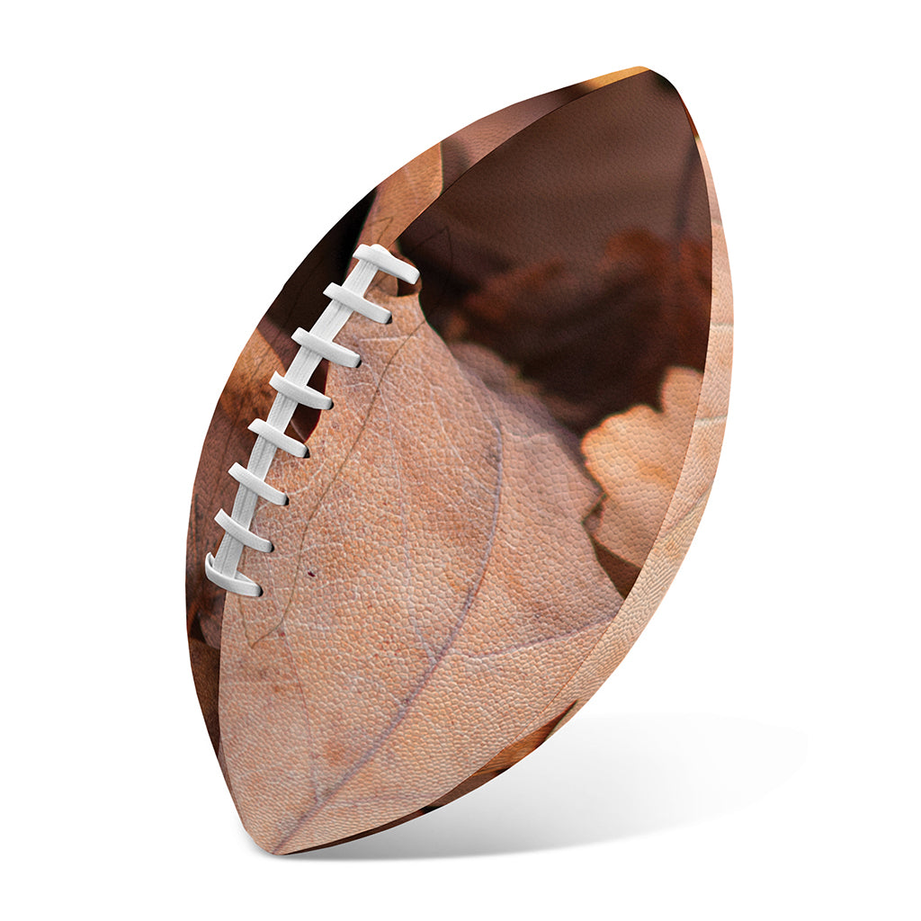 Autumn Oak leaf Print Rugby Ball