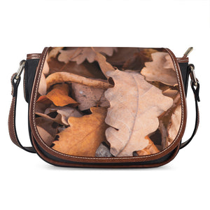 Autumn Oak leaf Print Saddle Bag