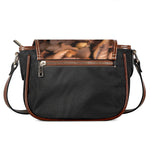 Autumn Oak leaf Print Saddle Bag