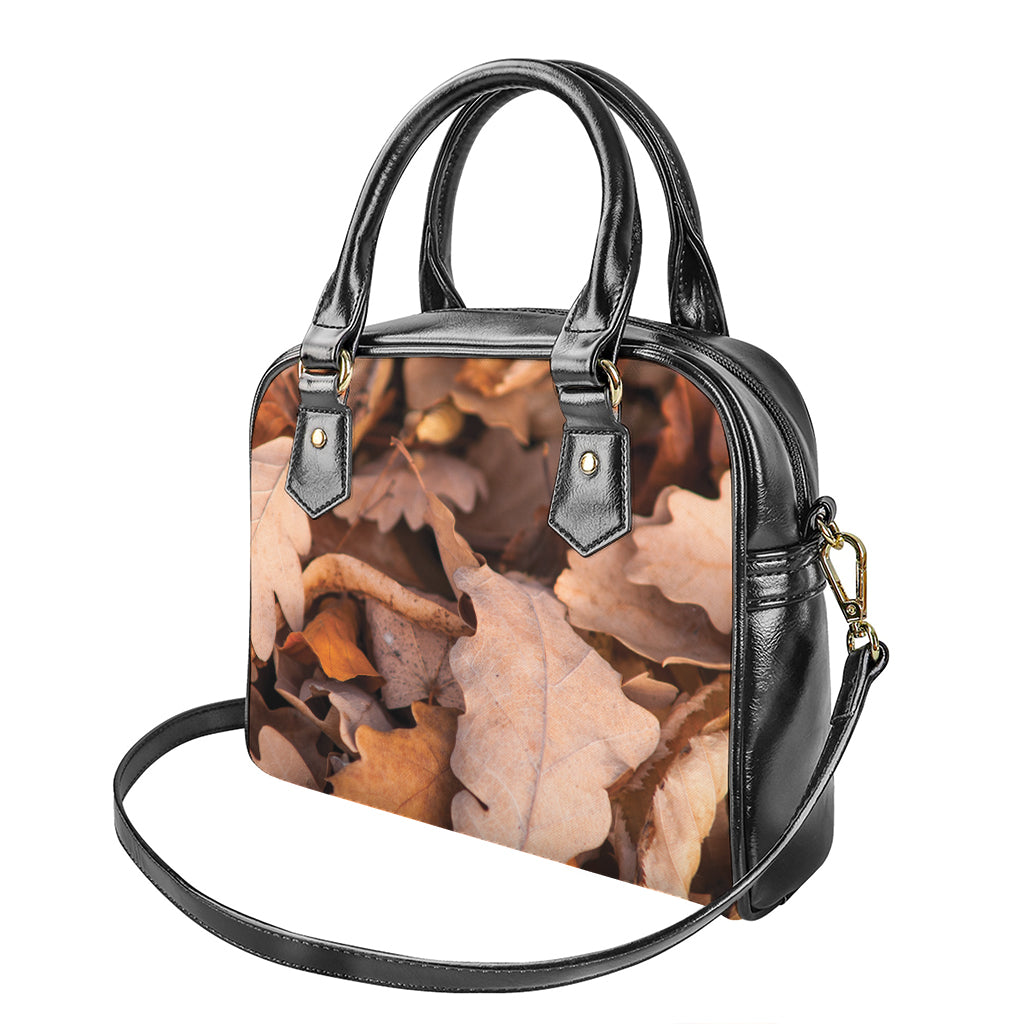 Autumn Oak leaf Print Shoulder Handbag