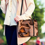 Autumn Oak leaf Print Shoulder Strap Bible Bag