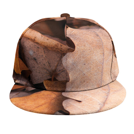 Autumn Oak leaf Print Snapback Cap