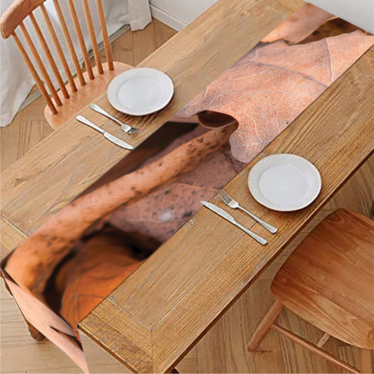 Autumn Oak leaf Print Table Runner