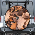 Autumn Oak leaf Print Tire Cover With Camera Hole
