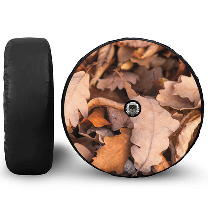 Autumn Oak leaf Print Tire Cover With Camera Hole
