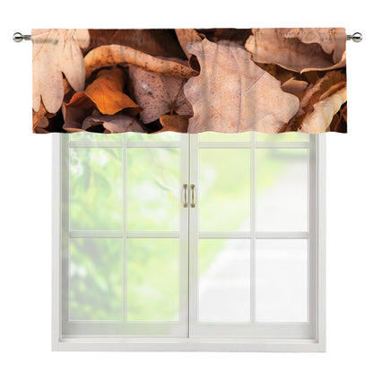 Autumn Oak leaf Print Window Valance