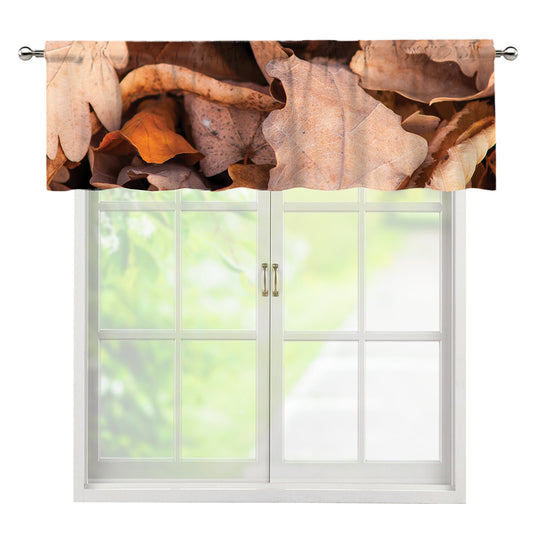 Autumn Oak leaf Print Window Valance