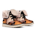 Autumn Oak leaf Print Winter Boots