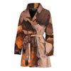 Autumn Oak leaf Print Women's Bathrobe