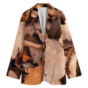 Autumn Oak leaf Print Women's Blazer