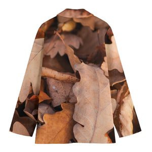 Autumn Oak leaf Print Women's Blazer