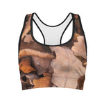 Autumn Oak leaf Print Women's Sports Bra