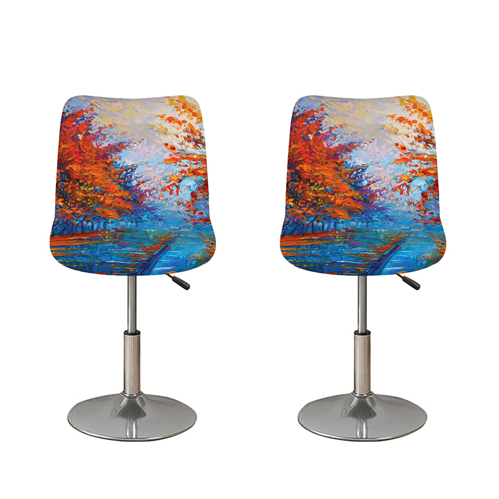 Autumn Painting Print Bar Stool Covers