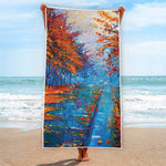 Autumn Painting Print Beach Towel