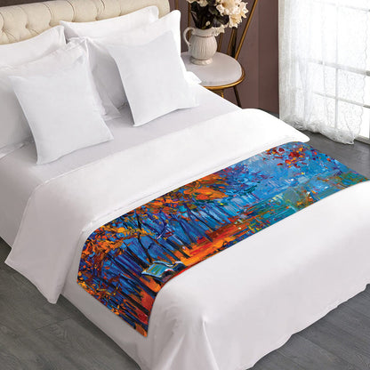 Autumn Painting Print Bed Runner