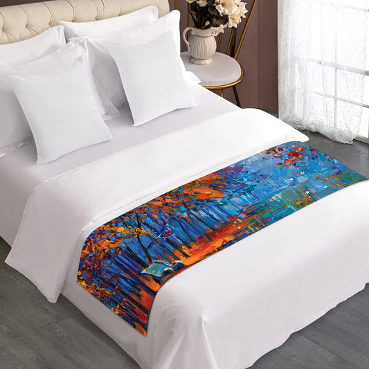 Autumn Painting Print Bed Runner