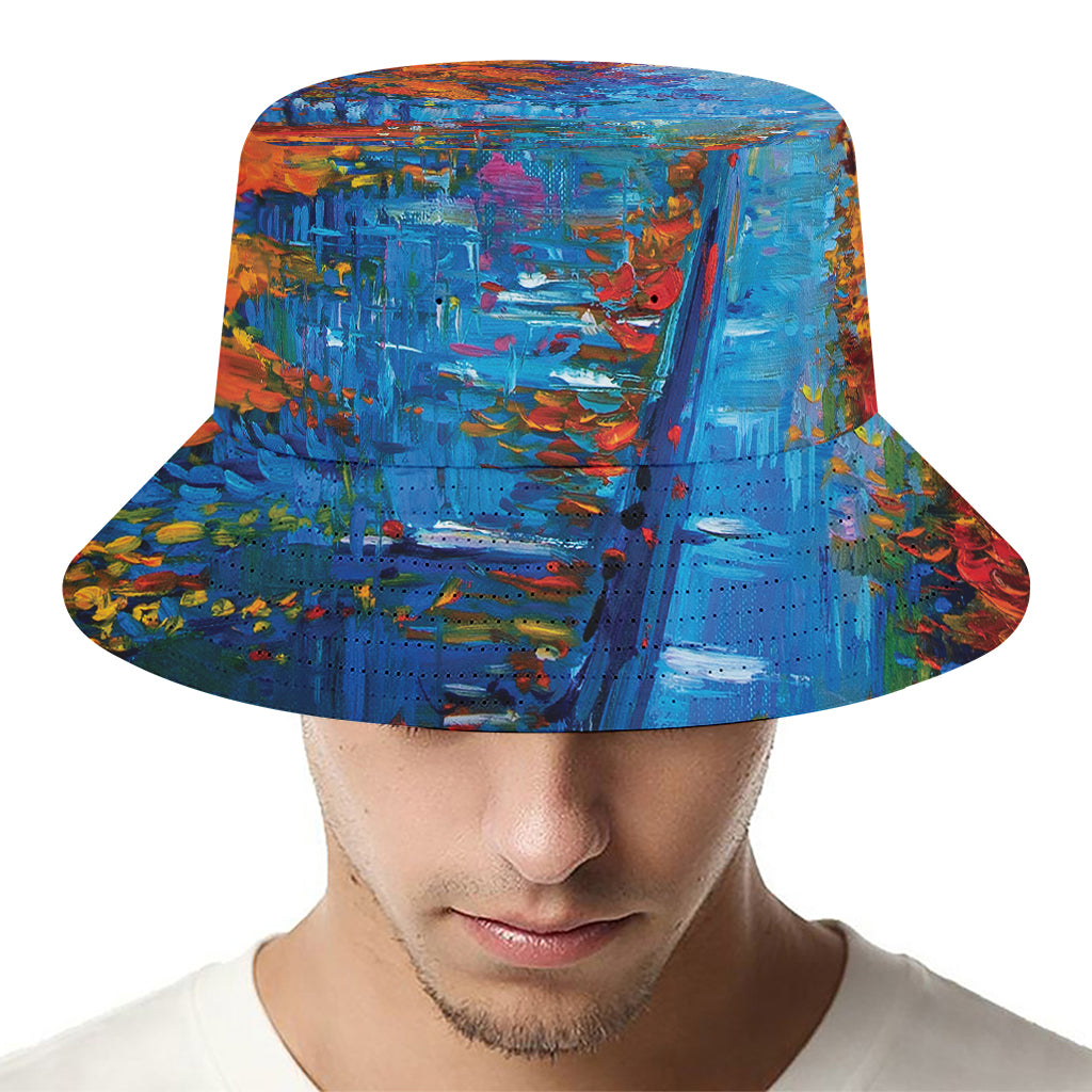 Autumn Painting Print Bucket Hat