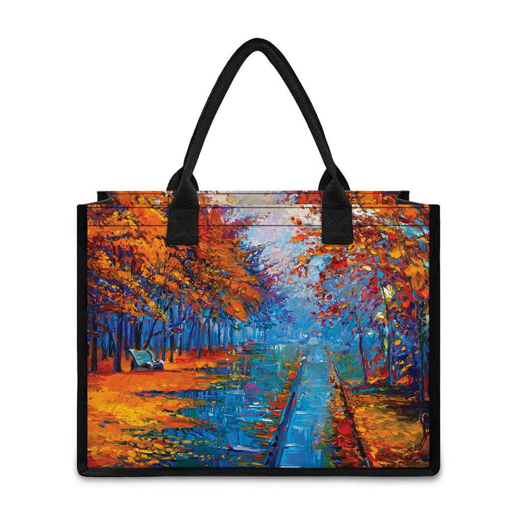 Autumn Painting Print Canvas Tote Bag